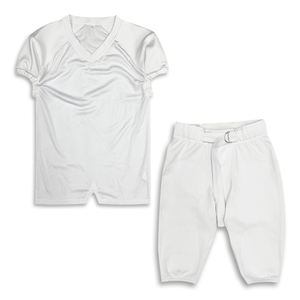 Uniforme de Fútbol Americano Personalizado con Malla de Retazos, Blanco Liso - Product Image 1