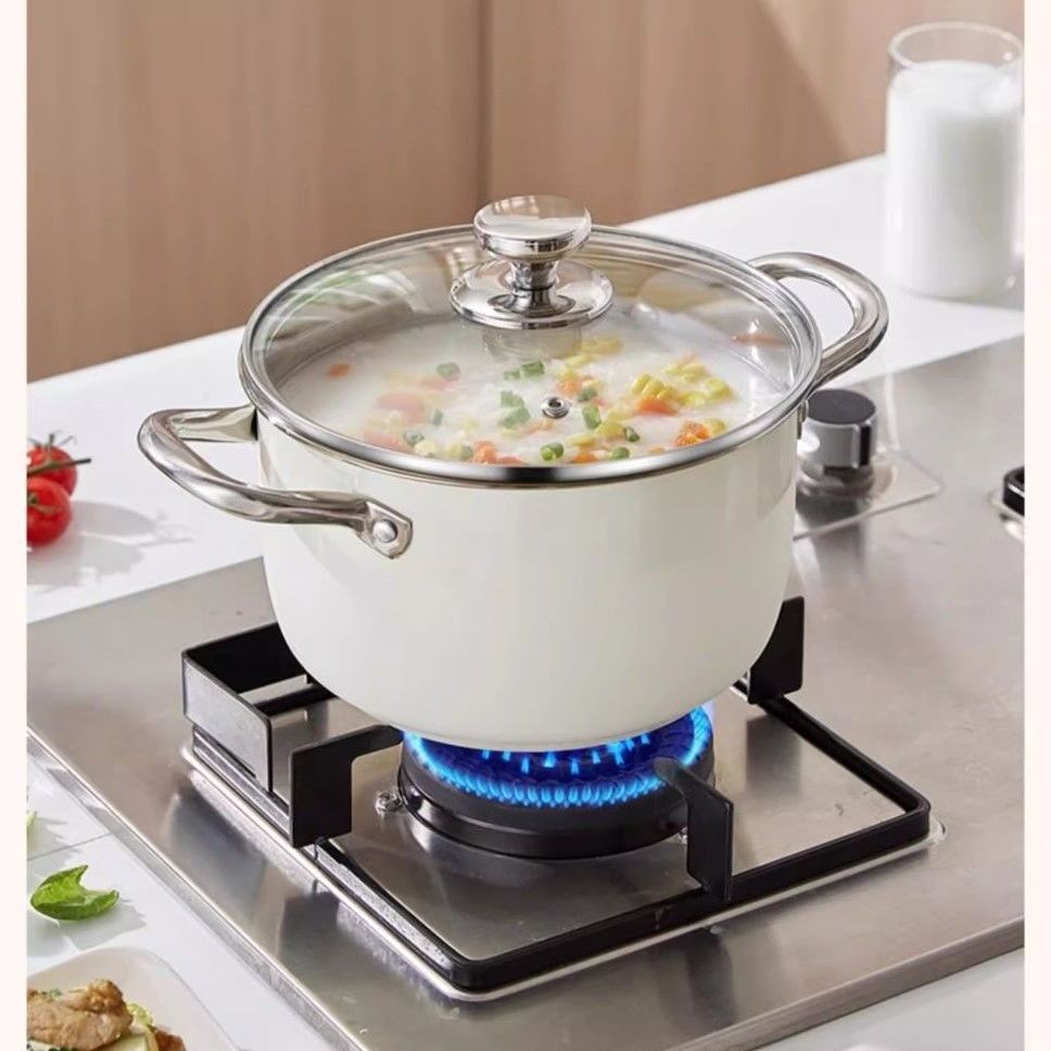 Marmite à soupe en acier inoxydable de qualité alimentaire [24 cm]