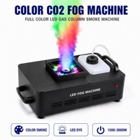 Machine à brouillard CO2 multicolore, colonne de fumée LED 1500W 3000W, teinture couleur intégrale pour concert, festival, spectacle sur scène