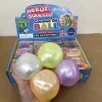 Jouet à presser en forme de boule de 5 cm en poudre dorée à l'huile de coco, à rebond lent, pour la décompression et la relaxation
