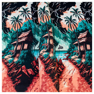 Nigéria conception qualité Vintage crêpe matériaux 120GSM Super doux imprimé Polyester Spandex tissu pour robes - Product Image 1