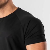 Slim Fit été hommes noir 95% coton 5% élastique Scoop bas palangre Gym t-shirt Hip Hop hommes grand t-shirt