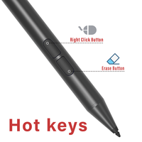 Stylet capacitif actif en métal de haute qualité pour la vente en gros, avec pointe remplaçable, détection d'angle d'inclinaison et rejet de la paume, compatible Microsoft Surface