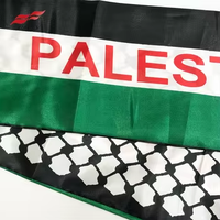 Écharpes de qualité supérieure avec drapeau palestinien, personnalisables pour événements, écharpe décorative en satin polyester