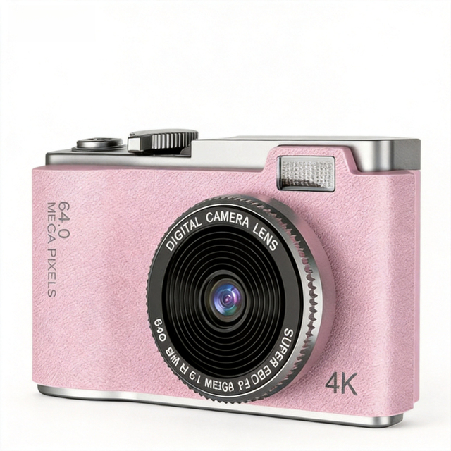 4K Ultra HD Retro CCD Camera Vintage Digital Camera Student Entry Level Portable Vlog Camera 8X Zoom for Teens Beginners