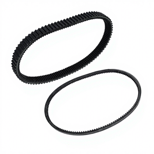 Kit de courroies de démarrage et de transmission en caoutchouc pour voiturette de golf EZGO RXV, avec tendeur et courroies 606138/606136 - Product Image 1