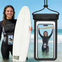 Custodia Impermeabile Grande Capacità per Telefoni Fino a 7.5 Pollici, Sacchetto Stagno Resistente con Chiusura a Serratura per Nuoto, Surf, Spiaggia