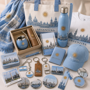 Argentina Travel Gift Set Tote <b>Bag</b> Mug Bottle Notebook Keychain Souvenir Collection Custom Logo Promotional Merchandise - Product Image 1
