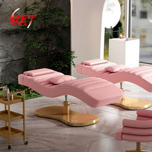 Lusso in oro rosa Base salone di bellezza letto massaggio sopracciglia moderna altezza regolabile Saloon cosmetico ciglia letto per la vendita - Product Image 1