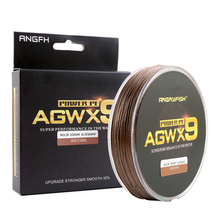 Angryfish Ligne de pêche flottante tressée de haute qualité à 9 brins de 300m pour ruisseau et rivière Usine personnalisée Vente en gros - Product Image 4
