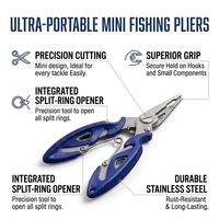 Pince de pêche en acier inoxydable, mini coupe-ligne, dégaineur d'hameçons, ouvre-anneaux brisés, outil de pêche compact