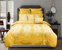 Ensemble de housse de couette brodée de luxe, ensemble de literie brodée de fleurs élégantes, ensemble de couette en microfibre lavée douce