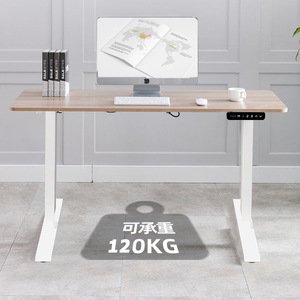 Escritorio de escritura de madera Simple y moderno para oficina en casa, dormitorio, mesa de ordenador extensible de hierro, doble Motor Modular, venta al por mayor, comedor de oficina - Product Image 5