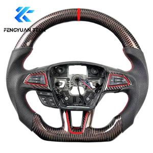 Volante Deportivo Personalizado de Cuero, LED, Alcántara y Fibra de Carbono Forjada para Ford Kuga, Escape <span class=keywords><strong>St</strong></span> Line Mk3, Mk2.5, Mk2, <span class=keywords><strong>Seat</strong></span> <span class=keywords><strong>Leon</strong></span> <span class=keywords><strong>2022</strong></span> - Product Image 6