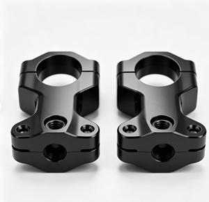 ตัวหนีบแฮนด์มอเตอร์ไซค์อะลูมิเนียมแบบ CNC ประสิทธิภาพสูง ปรับแต่งได้ สีดำ - Product Image 1