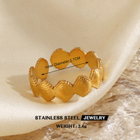 Cincin Bintang Laut Lautan Lintas Negara Bahan Titanium Steel Anti Luntur Perhiasan Stainless Steel Ornamen Eropa dan Amerika