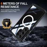 Coque de téléphone pour Samsung Galaxy S26 Ultra, double face, protection intégrale 360°, antichoc, magnétique, transparente, avec protection d'écran S25