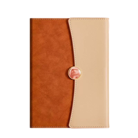 Carnet à couverture rigide en cuir de haute qualité, pliable en trois, avec thermos, format A5, reliure cousue, 100 feuilles, impression personnalisable