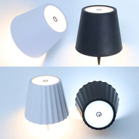 Lampu Meja Botol Kontrol Sentuh Nirkabel 5v Lampu Malam Penerangan Meja Peredupan Tanpa Tingkat 3 Warna Cahaya Portabel Lampu Baca Led Wine