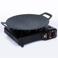 Réchaud à gaz butane portable manuel d'extérieur avec structure en fer pour camping, pique-nique, barbecue et cuisinière à fondue métallique