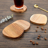 Sous-verre en bois personnalisé, tapis de boisson en bois naturel et protection de table, tapis de tasse vierge personnalisé pour café