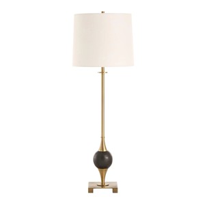 Light Gray Speckled Teardrop Ceramic Modern Table Lamp | Minimalist Neutral Lighting for Hotel Office & Study Space - Product Image 2