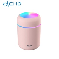 Mini humidificateur ultrasonique portable LED 300 ml, diffuseur d'huiles essentielles, contrôle tactile, ultra-silencieux <36 dB pour le bureau et la maison