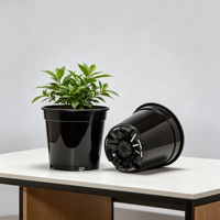Pots de pépinière en PP noir pour plantes de jardin, petits pots écologiques et durables de 1 gallon