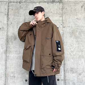 Nueva tendencia de moda <span class=keywords><strong>Outlet</strong></span> chaqueta impermeable para <span class=keywords><strong>hombre</strong></span> cortavientos para nieve Otoño de talla grande chaqueta impermeable a prueba de viento para hombres - Product Image 2
