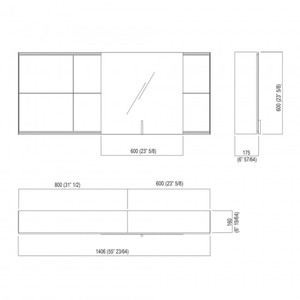 Armadietto a specchio da bagno Agape 027 - Product Image 2