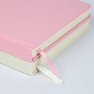 Carnet en tissu personnalisé A5 rose, journaux en tissu à couverture rigide, carnets en <span class=keywords><strong>lin</strong></span> personnalisés à motifs floraux, articles de papeterie fantaisie pour fabricants - Product Image 4