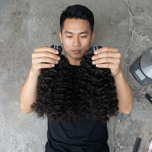 Cheveux Humains Vierges Indiens Bouclés de Luxe, Tissage Double à la Machine, Noués à la Main, Doux, Volumineux, Longue Durée, Lots Premium Toutes Couleurs, Permanente SV3 - Product Image 1