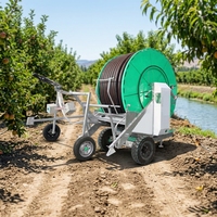 Sistema de Riego con Carrete de Manguera Serie JP, Accionamiento por Turbina de Agua, Retracción Automática de Manguera, Cañón de Riego Galvanizado, Ahorro de Agua, Directo de Fábrica