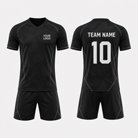 Setelan Jersey Sepak Bola Kustom Lengan Pendek Seragam Sepak Bola Polos Celana Pendek Dewasa Pria Cepat Kering Bernapas Transfer Panas Perlengkapan Tim
