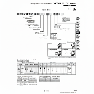Soupape de commande VXED2390A-50-5DL1 électrovanne pneumatique SMC - Product Image 1