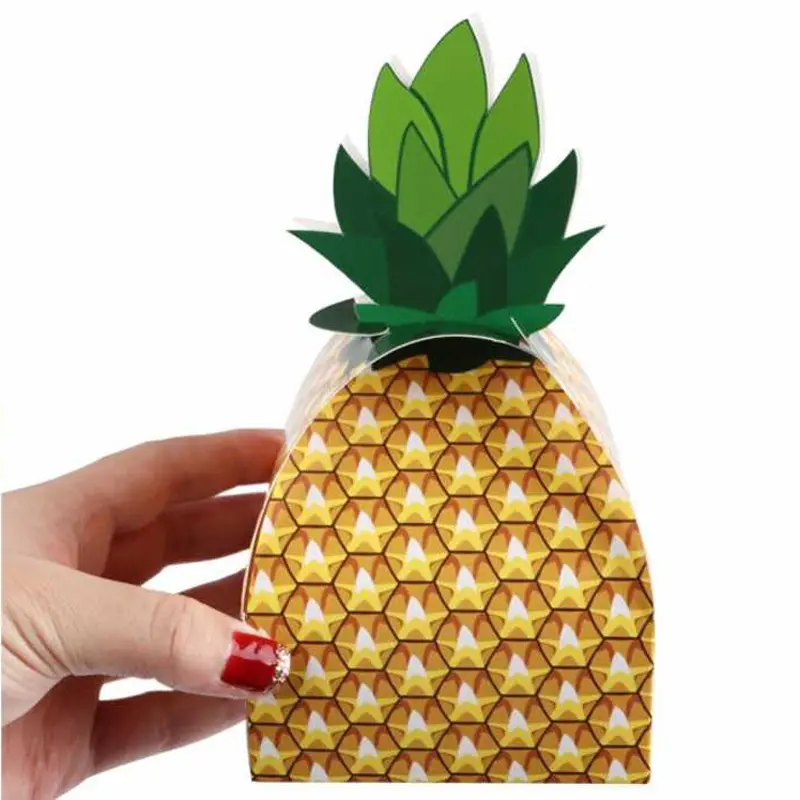 Wholesale Customized DIY Design Pineapple Shape Candy Chocolate Packaging Party Favor Boxes For Wedding