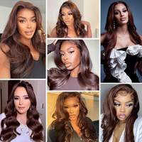 Perruques en cheveux humains 100% naturels, qualité supérieure 10A-12A, sans colle, faites à la main, avec dentelle transparente HD 13*4, cheveux vierges malaisiens, vente en gros
