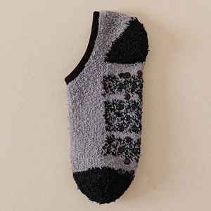 Inverno Quente Chinelo Meias Tornozelo Fofo Coral Fleece Dormir Anti Slip Fuzzy Cozy Homens Meias - Product Image 3