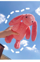 Boneka Kelinci Telinga Panjang Lucu Isi Kapas PP Super Lembut, Mainan Plush untuk Ulang Tahun Anak Perempuan, Pereda Stres, 51-99cm, Usia 2-14+ Tahun, Grosir