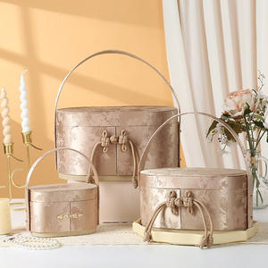 Nouvelle boîte cadeau de mariage de luxe légère de style chinois haut de gamme, boîte rigide vide pour la fête de la mi-automne, première année, gaufrage de bougies - Product Image 6