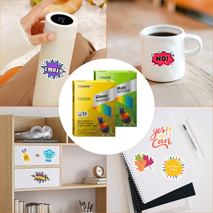 Papel fotográfico autoadhesivo PET <span class=keywords><strong>de</strong></span> vinilo transparente A4, Pegatinas transparentes <span class=keywords><strong>de</strong></span> inyección <span class=keywords><strong>de</strong></span> tinta, papel adhesivo <span class=keywords><strong>de</strong></span> vinilo autoadhesivo personalizado impermeable - Product Image 5