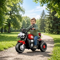 Moto électrique pour enfants à trois roues avec télécommande, musique Bluetooth et lumières
