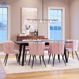 Vente en gros de chaise de salle à manger en métal design <span class=keywords><strong>scandinave</strong></span> moderne chaise rembourrée légère personnalisée pour la maison bureau hôtel salle de sport bar - Product Image 5