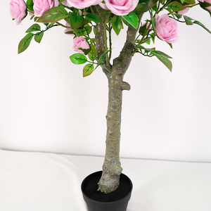 Bonsái de Rosas Artificiales Realistas Hechas a Mano para Bodas, Bonsái de Interior con Tacto Natural, Decoraciones Populares para Ventanas - Product Image 6