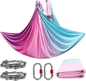 Professional Fitness Colorful <strong>Aerial</strong> Silk Hammock Kit Stretch Nylon 40D Material Durable <strong>Portable</strong> Customized Colors Yoga - Product Image 5
