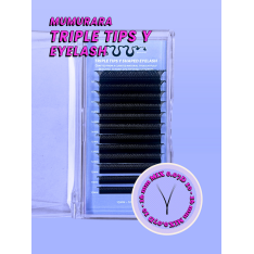 Extension ciglia professionali Triple Y JingDai Classic, 12 file, 10-16mm, fibra PBT coreana, curvatura CC 007D, Made in China - Product Image 1