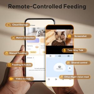 Comedero Inteligente para Mascotas con Visión Nocturna y Video, 5L, Cierre Giratorio, Comunicación Bidireccional, Anti-Mordidas, Dispensador Automático de Comida para Perros y Gatos, Color Negro - Product Image 3
