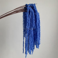 Bunga Gantung Amaranthus Buatan Warna Biru L824, Rumbai Panjang, Bahan Wol, Dekoratif, Simulasi Tinggi, untuk Pernikahan dan Dekorasi Luar Ruangan
