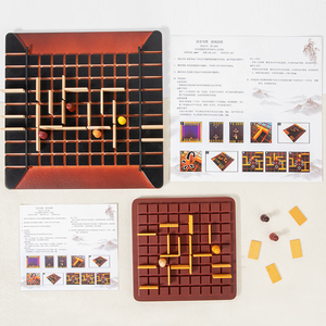 Juego de mesa de madera al por mayor para educación temprana: Juego de estrategia de cerco y intercepción, formación de convoyes, asedio del conejo. - Product Image 4