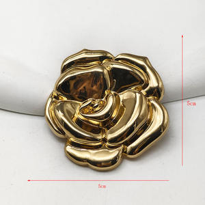 Bottoni in metallo per vestiti con bottoni floreali in oro copri gemelli forme irregolari bottoni da sole in metallo - Product Image 4